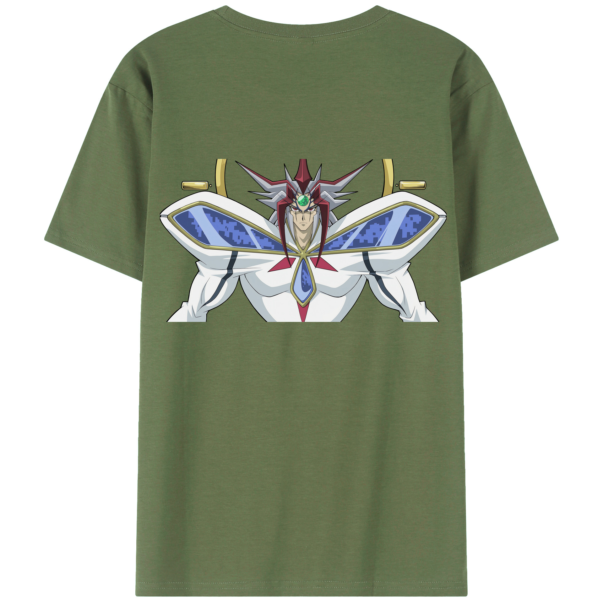 （画像用） 遊☆戯☆王 Yu-Gi-Oh! 綿100％ メンズ半袖Tシャツ（バックプリント） 通気性